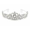 Kép 1/3 - Ezüst strasszos tiara hajdísz – elegáns hercegnős fejdísz alkalmakra