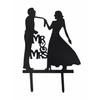 Kép 1/3 - Mr és Mrs - fekete alakos - torta dekoráció