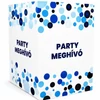 Kép 1/2 - Party meghívó - kék konfetti mintával - 1 db