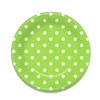 Kép 1/2 - Lime ,pöttyös papír tányér 10 db 18 cm