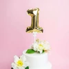 Kép 3/3 - Önfelfújó fólia torta szám 1-es lufi, arany