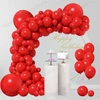 Kép 3/4 - Piros latex lufi, 45 cm - 2 db 