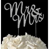 Kép 2/3 - Ezüst strasszos Mr § Mrs torta beszúró