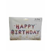 Kép 1/2 - Happy Birthday szivárványos fólia betű lufi felirat 