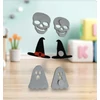 Kép 2/2 - Halloween dekor szett - szellem , koponya , boszisapka -