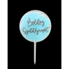 Kép 3/3 - Boldog születésnapot kerek tortabeszúró - Kék - 
