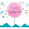 Kép 2/3 - Boldog születésnapot kerek tortabeszúró - Pink 