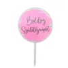 Kép 1/3 - Boldog születésnapot kerek tortabeszúró - Pink 