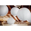 Kép 2/3 - Fehér gömb papír lampion, 25 cm