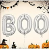Kép 2/2 - Boo felirat lufiból, ezüst 86 cm
