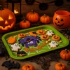 Kép 2/2 - Halloween fémtálca, zöld