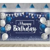 Kép 2/2 - Kék Happy Birthday lufi fotó háttér banner