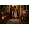 Kép 2/2 - Halloween lábtörlő – Fekete macskás, boszorkányos Happy Halloween