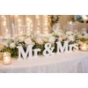 Kép 2/2 - MR & MRS  fehér fa dekoráció