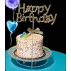 Kép 3/3 - Happy Birthday arany strasszkövekkel dísziíett torta dekoráció