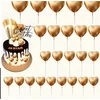 Kép 5/5 - Arany színű szív tortadekoráció