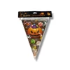 Kép 1/3 - Halloween zászlófüzér – Töklámpás és cukorka mintás