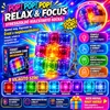 Kép 3/3 - Világító Fidget Keychain Cube – Stresszoldó LED kulcstartó játék