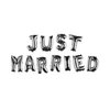 Kép 1/2 - Just Married ezüst fólia lufi