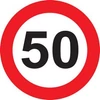 Kép 1/2 - 50-es Sebességkorlátozó tábla, 40 cm