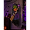 Kép 2/2 - Halloween Boszorkány Függő Dekoráció Seprűvel 90 cm