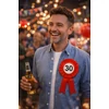 Kép 2/2 -  30-as évszámos sebességkorlátozó szülinapi party kitűző