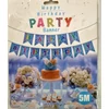 Kép 1/2 - kék csillámos happy birthday felíratú party banner