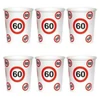 Kép 1/3 - 60-as Sebességkorlátozó számos szülinapi papír pohár - 250 ml,10 db-os