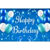 Kép 1/2 - Kék Happy Birthday lufi fotó háttér banner