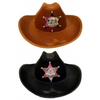 Kép 1/3 - Seriff csillagos  kalap barna és fekete színben