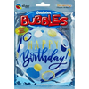 Kép 1/3 - Happy birthday 56cm bubbles léggömb kék