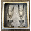 Kép 2/2 - 2 db -os pohár szett Menyasszony - Vőlegény felírattal díszdobozban
