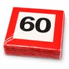 Kép 2/4 - 60-as sebességkorlátozó szülinapi parti szalvéta - 20 db