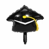 Kép 1/2 - Ballagási diploma kalap pálcikás fólia lufi 37 cm