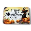 Kép 1/2 - Halloween lábtörlő – Fekete macskás, boszorkányos Happy Halloween