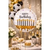 Kép 2/2 - Happy Birthday gyertyás torta fólia lufi 45 cm