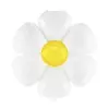 Kép 1/4 - Fehér margaréta virág fólia lufi, 115 cm