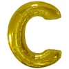 Kép 1/2 - Fólia lufi "C" betű, arany, 86 cm