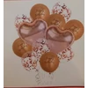 Kép 2/2 - Rose gold 12 db lufiszett Happy Birthday felirattal 
