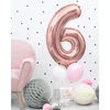 Kép 3/3 - 6-os számos lufi rose gold 110 cm