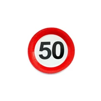 50-es party tányér sebességkorlátozó 18 cm 10 db