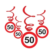 Sebességkorlátozó függő dekoráció, 50- es , 6 db