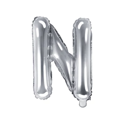 Fólia lufi "N" betű ezüst, 86 CM