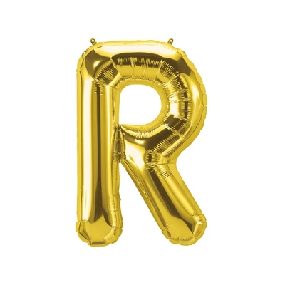 Fólia lufi "R" betű, arany, 86 cm