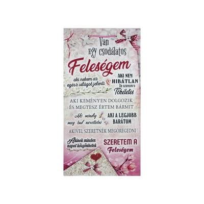 Van egy csodálatos feleségem fatábla