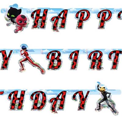 Miraculous   happy birthday banner  170 cm