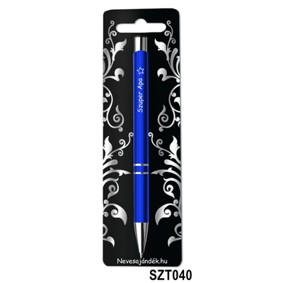  Gravírozott szines golyóstoll 13,6 cm - Szuper Apa