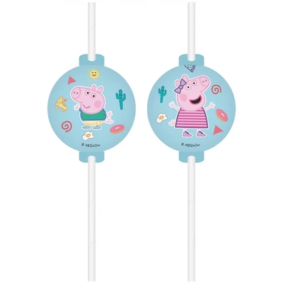 Peppa malac papír szívószál