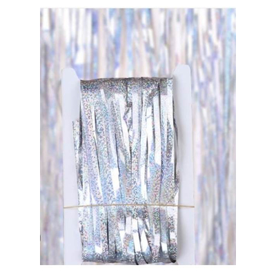 Ezüst ,csillogó fólia függöny 1m x 2 m