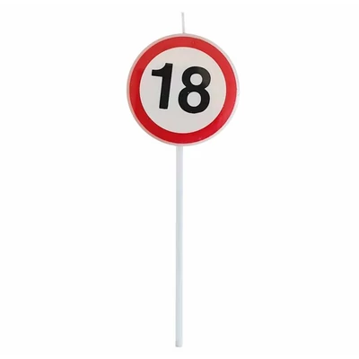 Sebességkorlátozó 18-s tábla gyertya